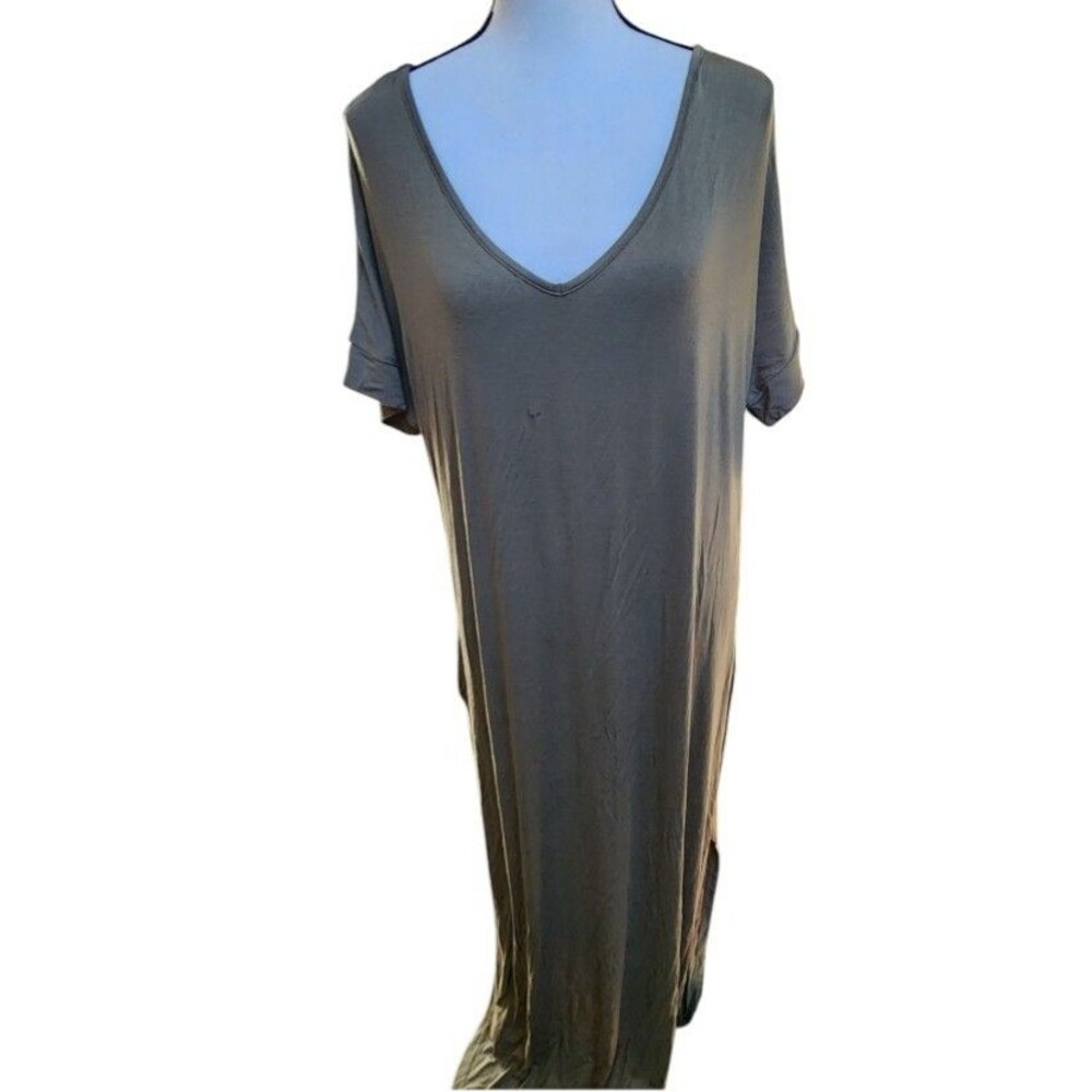 GRECERELLE NWT Maxi Loose Casual Dress Size 2XL Pockets Rayon Boho